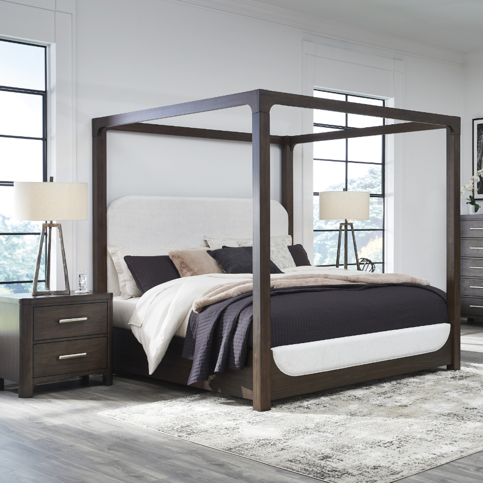 Wood bed frame and wood storage