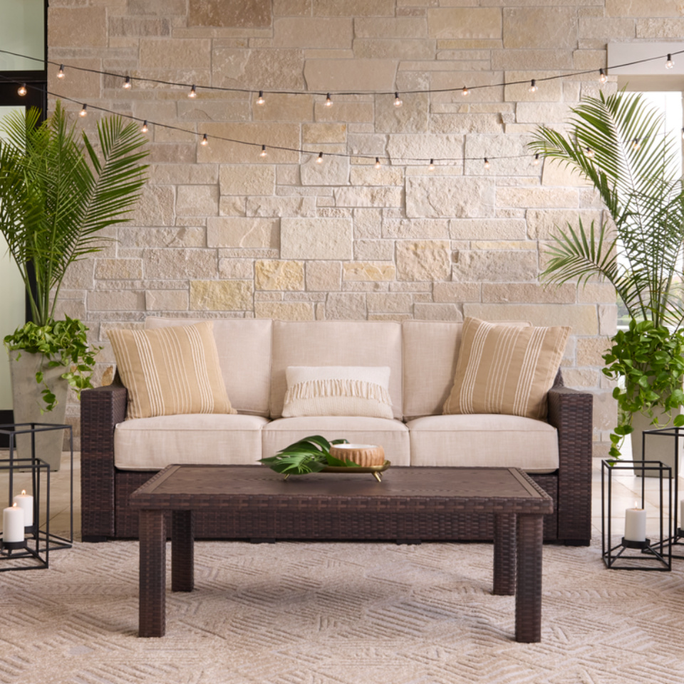 outdoor sofa and chairs with outdoor coffee table