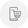 shopping cart and phone icon