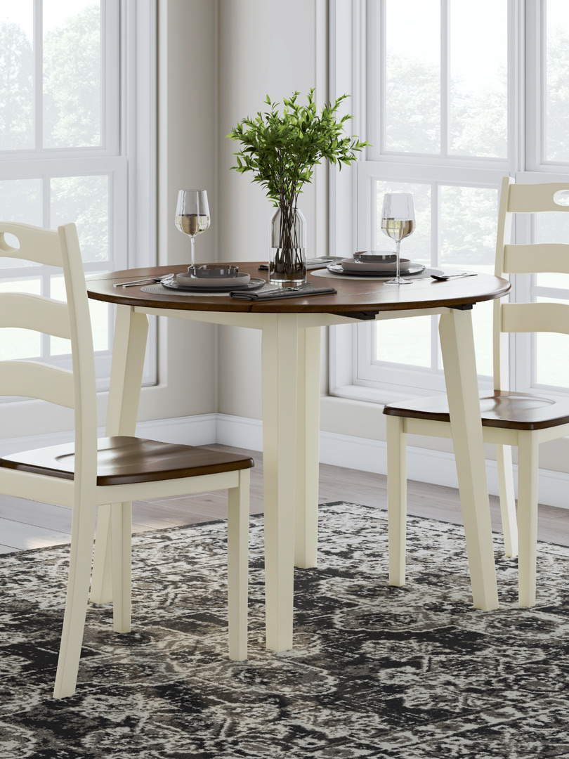 white dining set