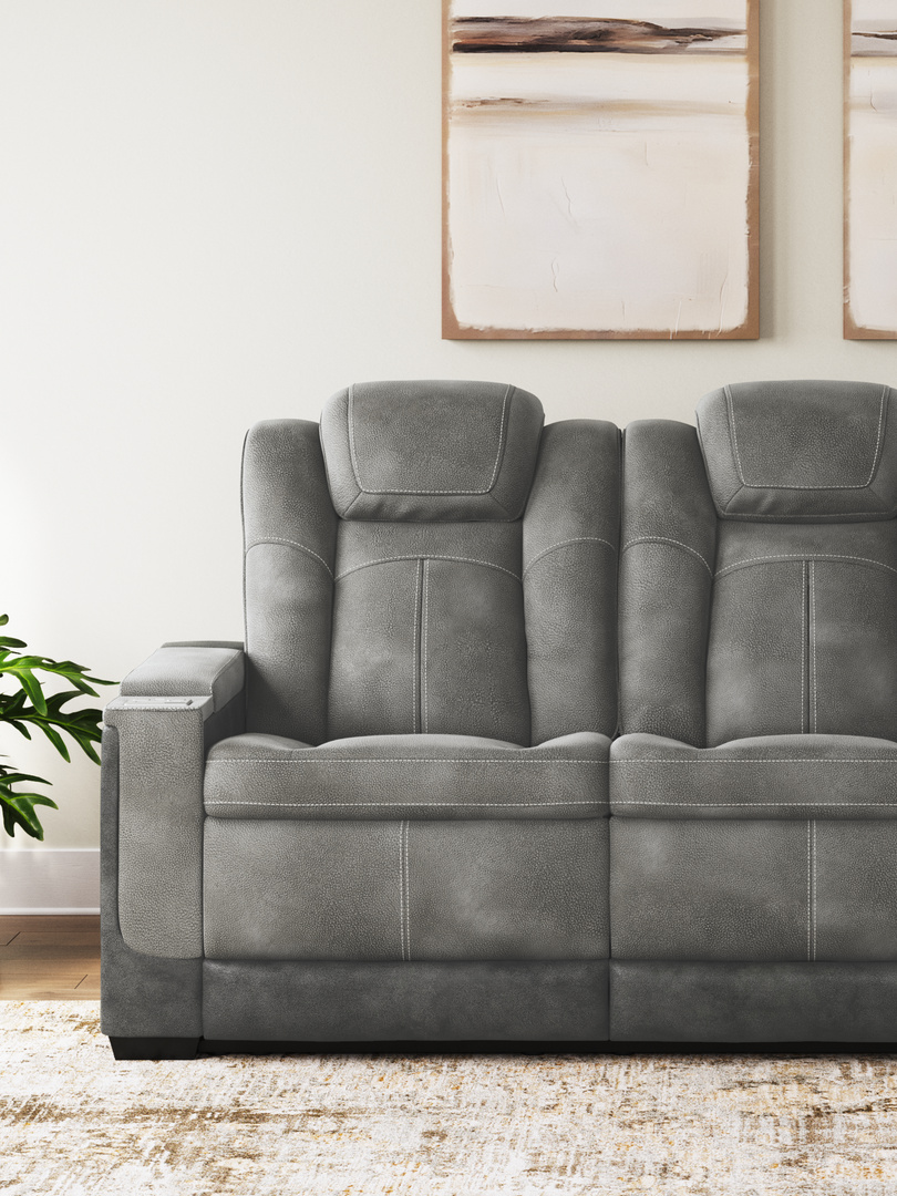 grey recliner sofa