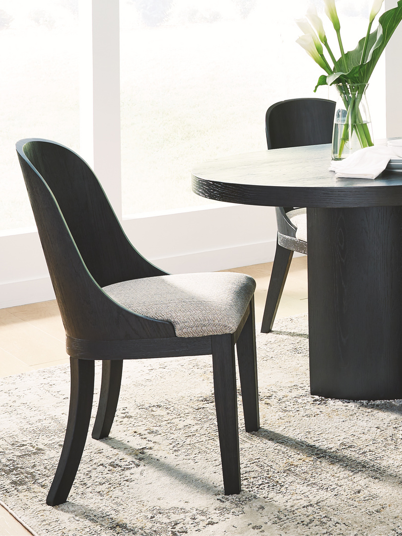 black dining room chair