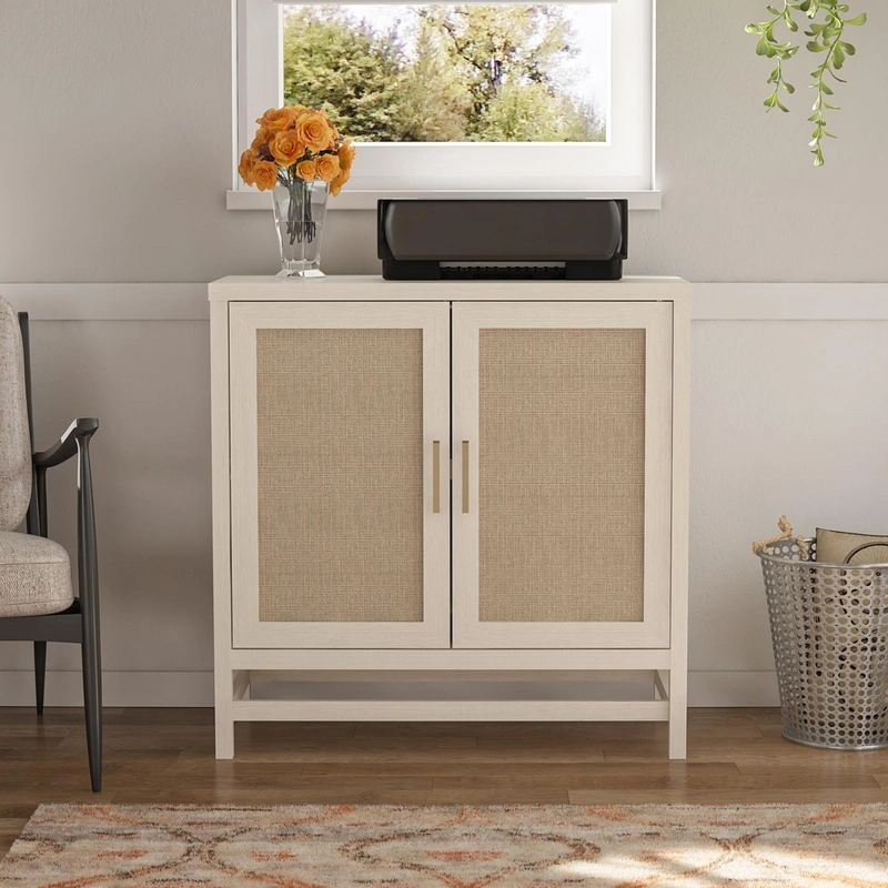 light colored cabinet