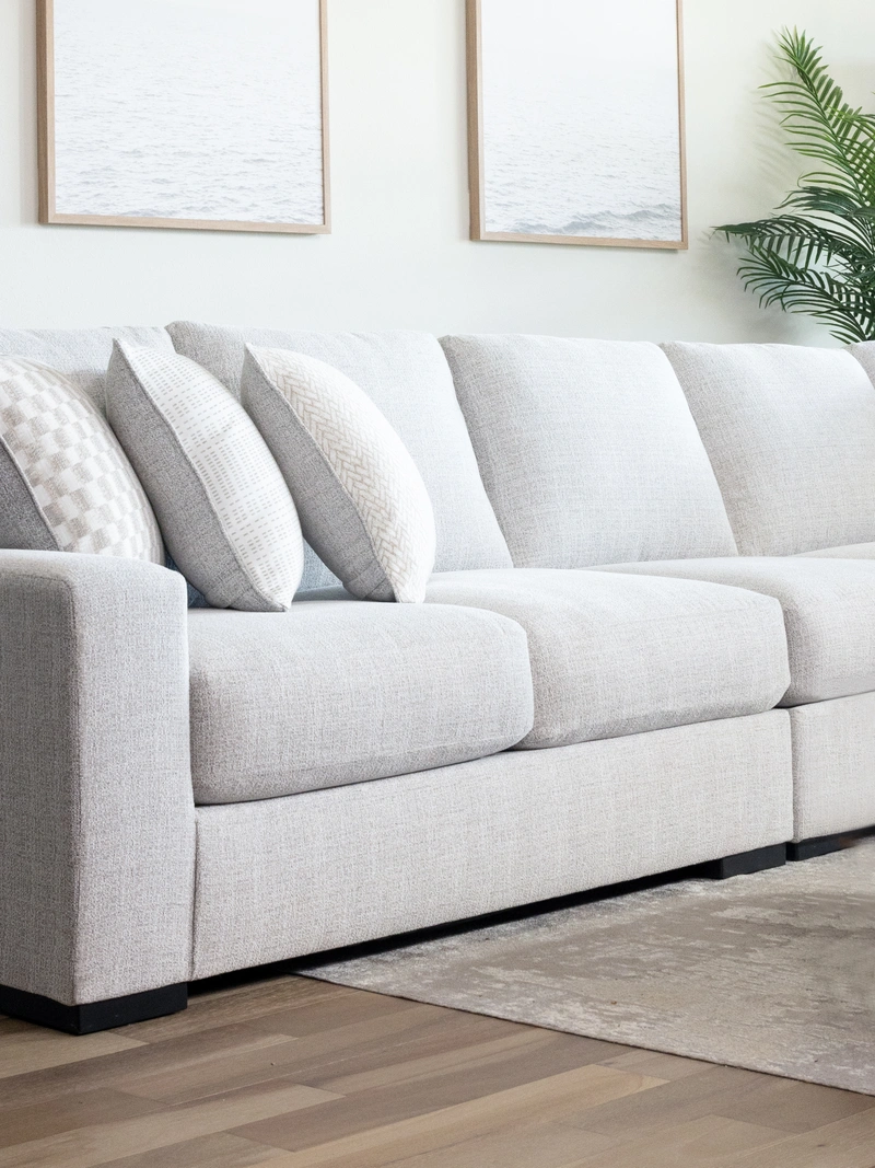 White Fabric Sofa