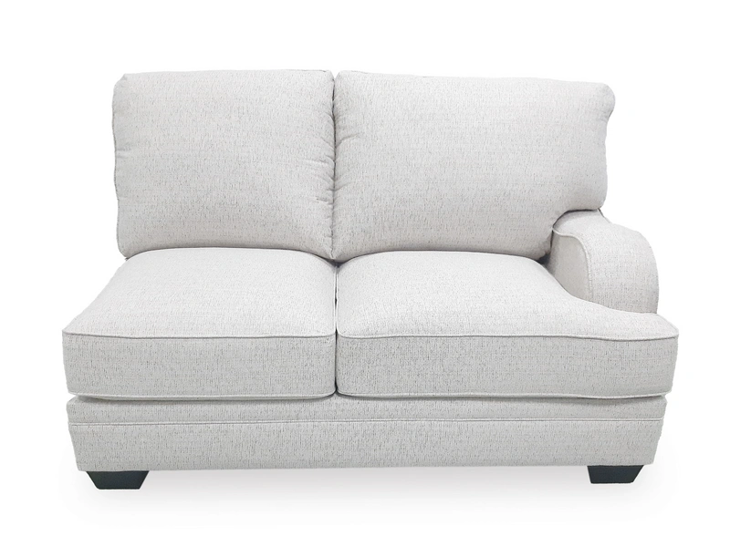 gray right arm facing loveseat