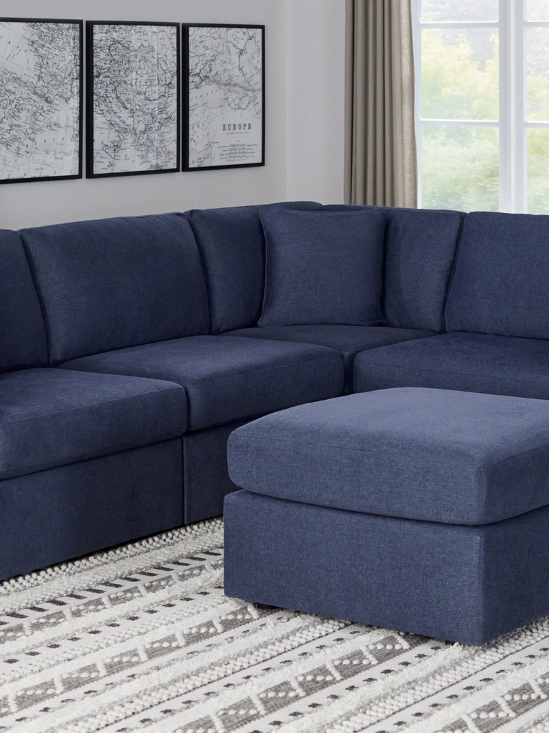 Blue Modmax Modular Sectional