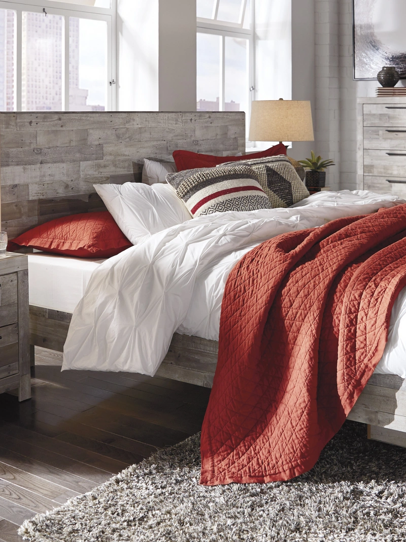 white and red bedding and sheets
