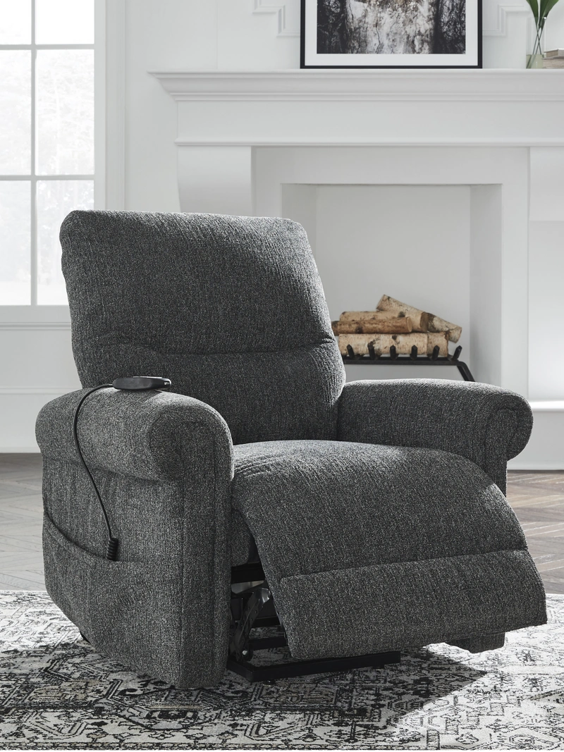 dark gray recliner