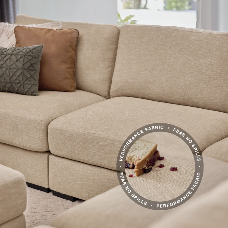 Beige Living Room Sectional