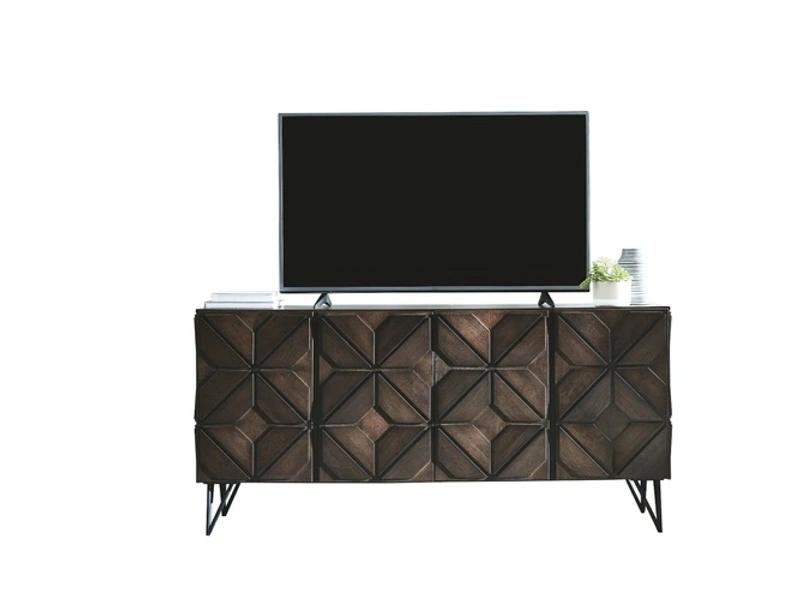 TV on entertainment center