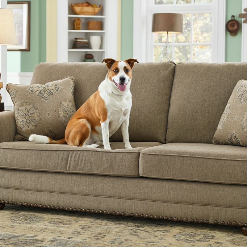 Dog on a couch