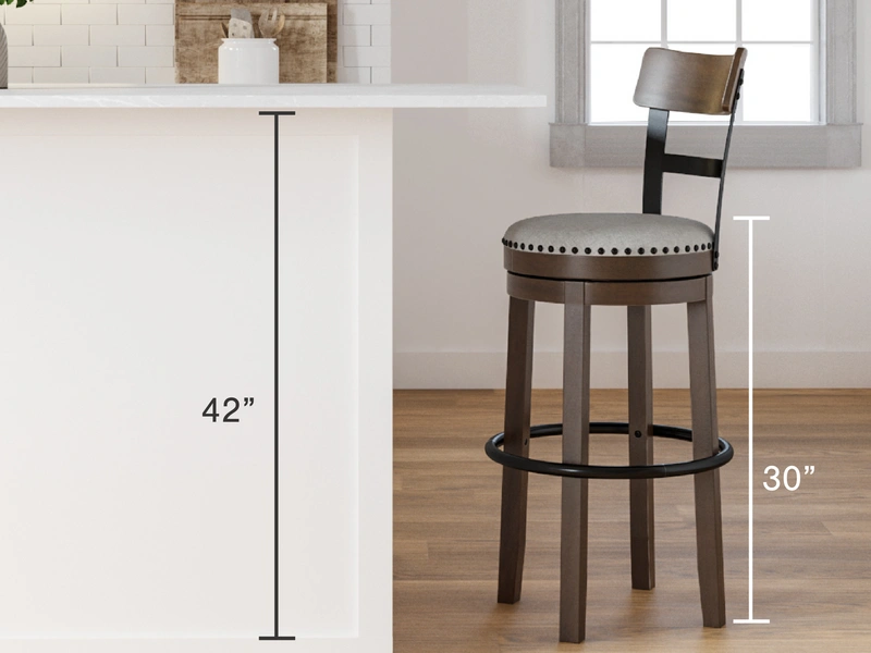 bar height bar stool with measurement