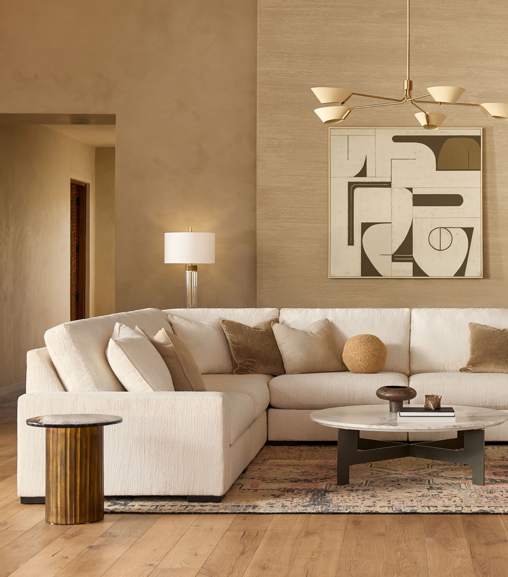 Whitehaven Collection boucle sectional sofa