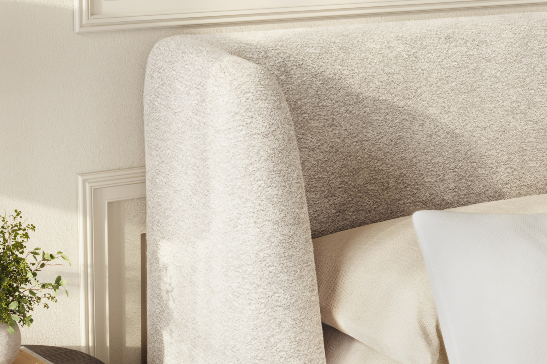 Neo Collection upholstered wingback bed